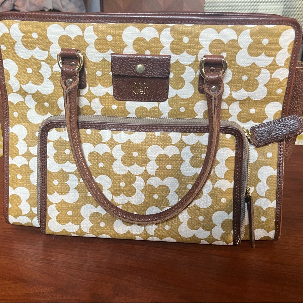 Rare Orla Kiley leather and textured vinyl tote bag